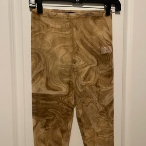 Naked wardrobe brown marble mesh pants medium new